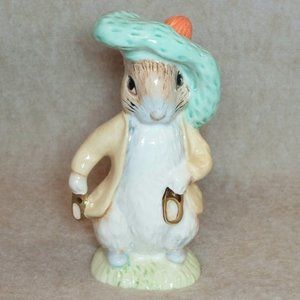 Beswick Beatrix Potter "Benjamin Bunny" Gold Shoes Vintage Collectible Statue